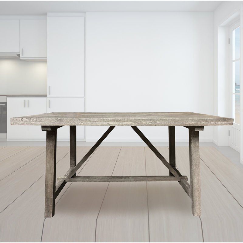 Mango wood trestle dining table hotsell
